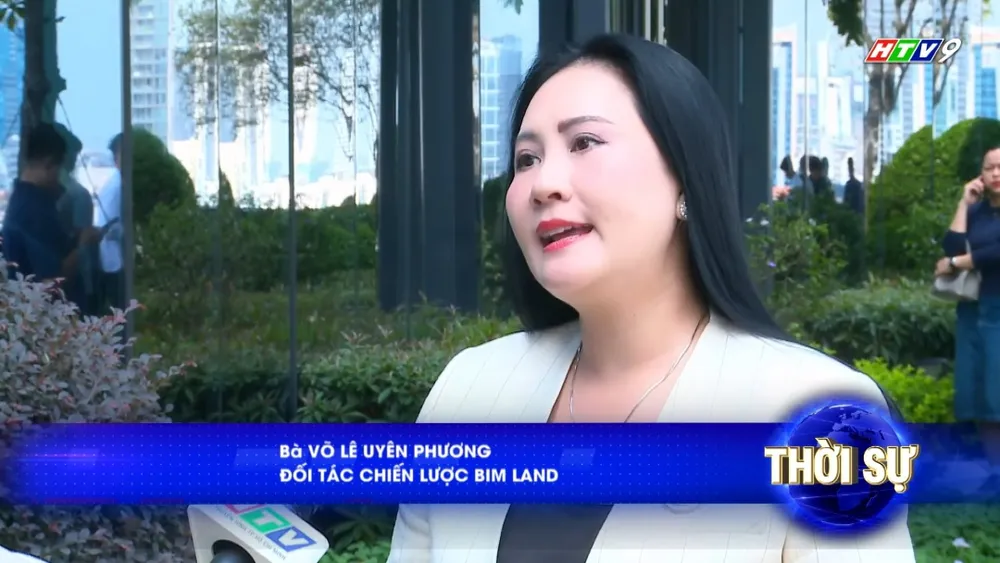 Bà Võ Lê Uyên Phương Đối tác chiến lược BIM Land phân tích hạ tầng Bến Lức trên HTV9
