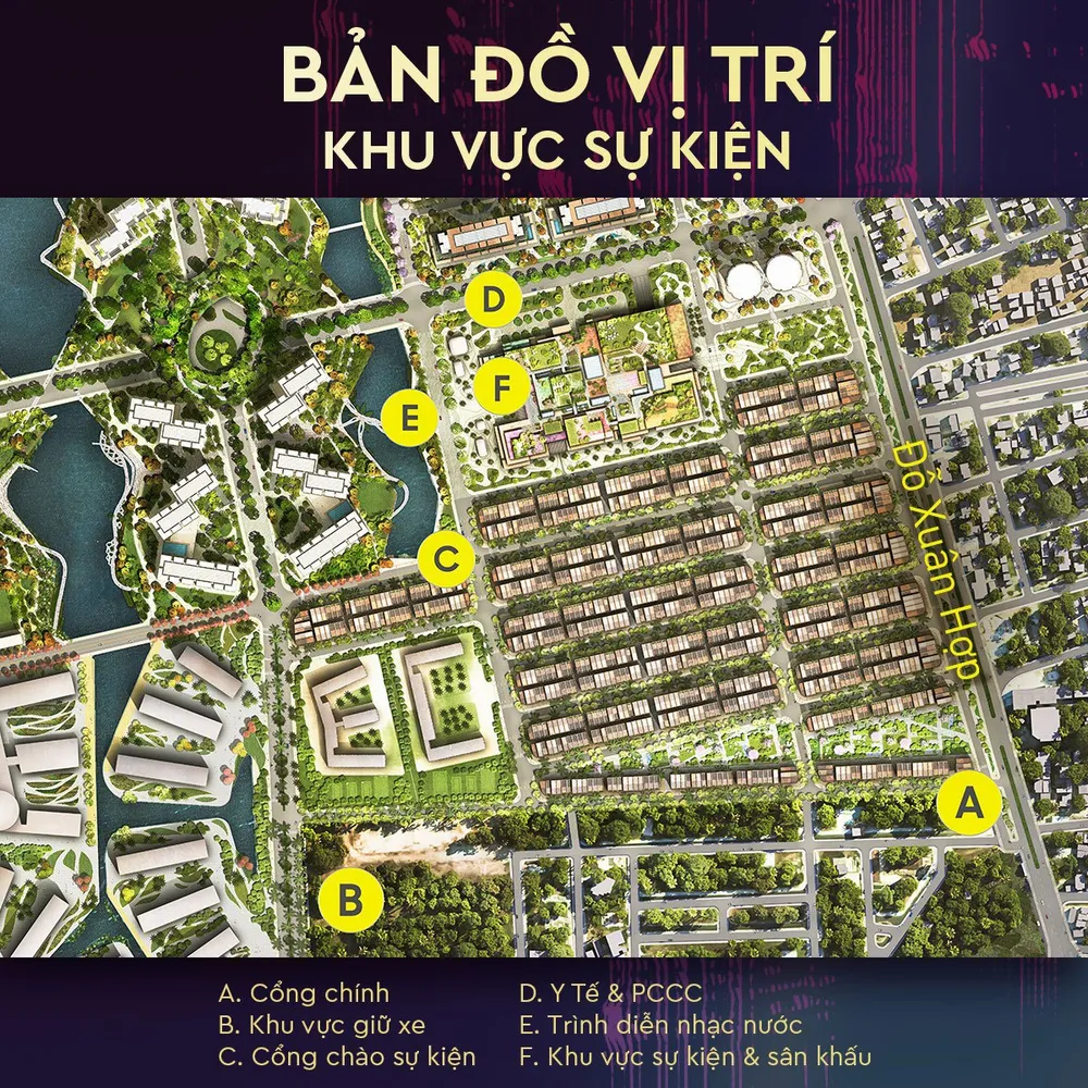 Bản đồ vị trí sự kiện The Fountain Festival.