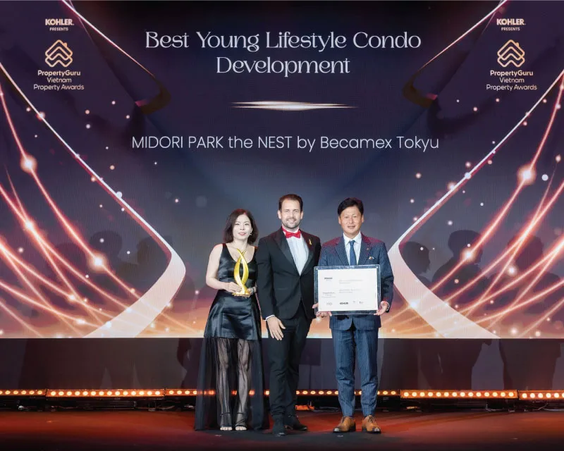 Midori Park The NEST của chủ đầu tư Becamex Tokyu đã xuất sắc chiến thắng hạng mục “Best Young Lifestyle Condo Development”