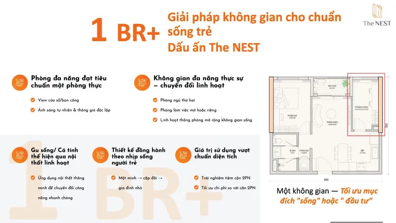 Căn 1PN+ tại The NEST trở thành “hàng hot” được săn đón nhất