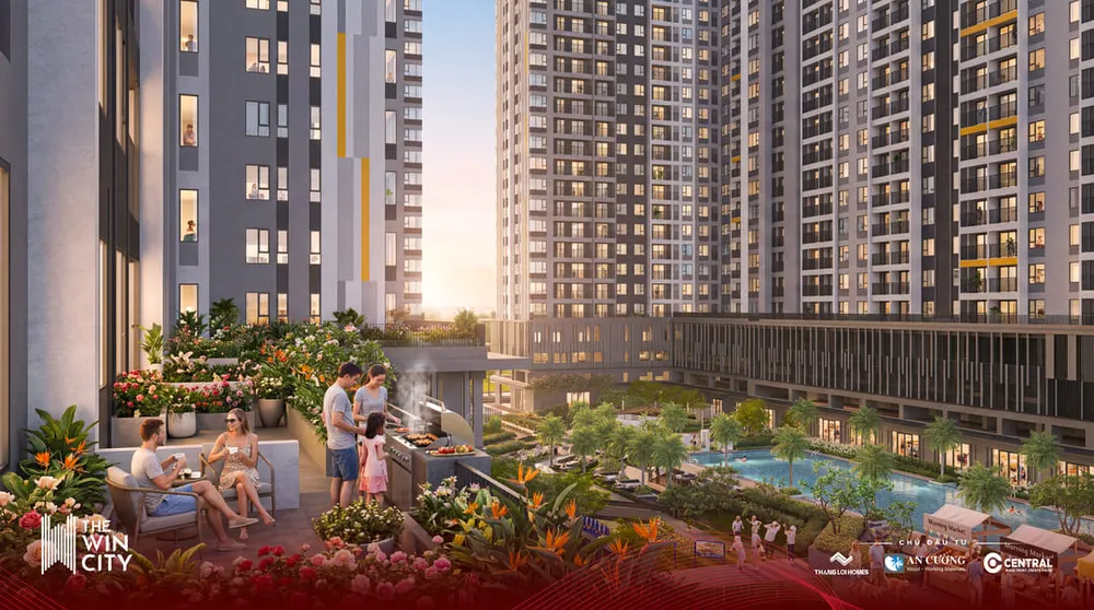 Hồ bơi tràn viền chuẩn resort dành cho cư dân căn hộ Victory Hermes