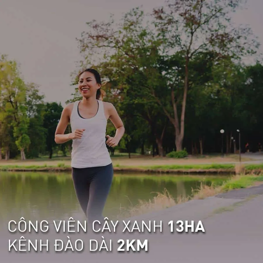 Công viên cây xanh 13ha kênh đào dài 2km