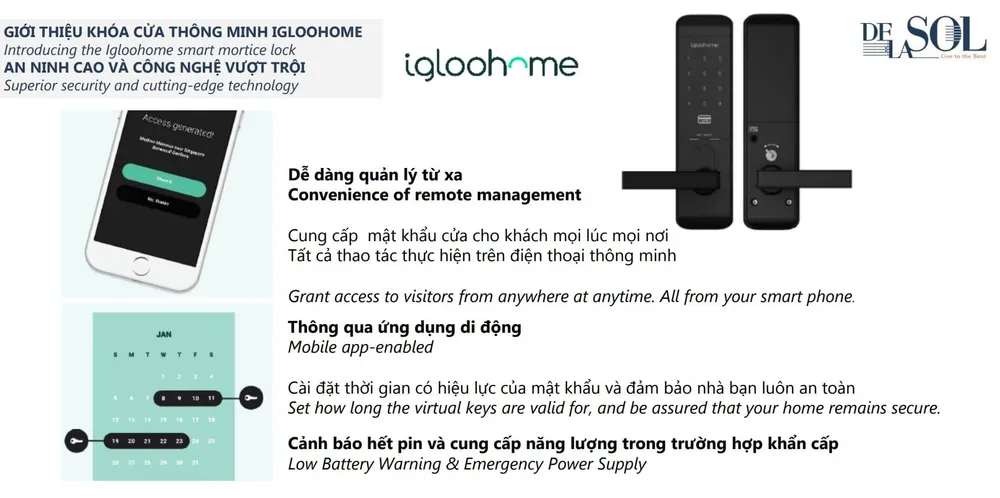 Vật liệu bàn giao căn hộ de la sol