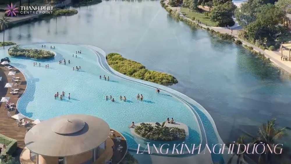 Trải nghiệm nghỉ dưỡng tại gia với bể bơi resort và Lakeview Cafe ở Thanh Phú Centre Point