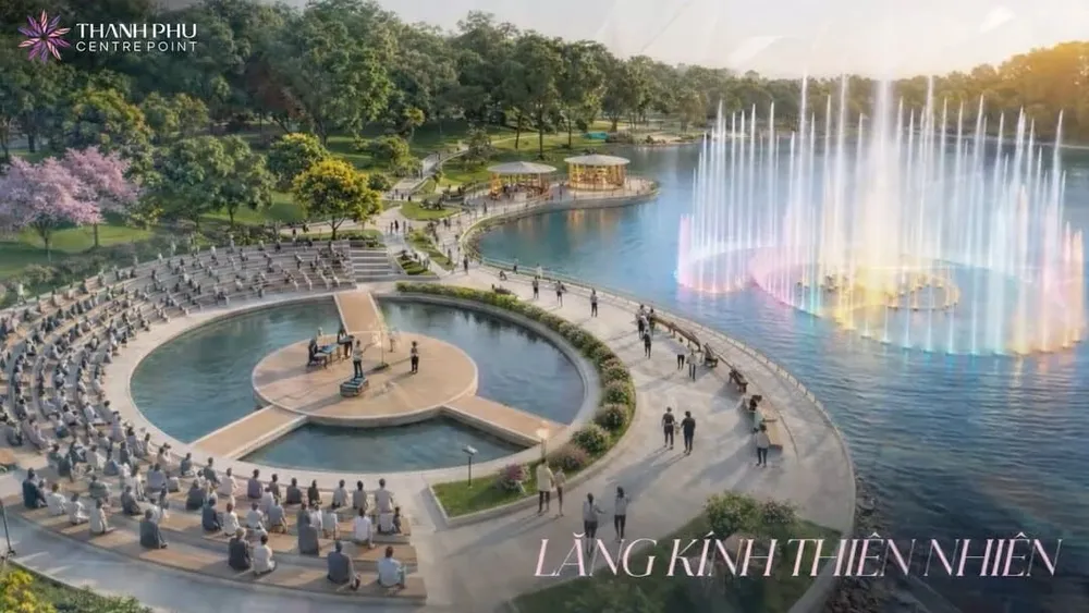 Không gian xanh ngát của quảng trường nước và khu vui chơi trẻ em tại Thanh Phú Centre Point