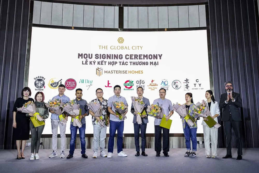  Masterise Homes đã ký kết với hơp tác thương mại với các thương hiệu F&B nổi tiếng từ Singapore và các thương hiệu hàng đầu trong nước.