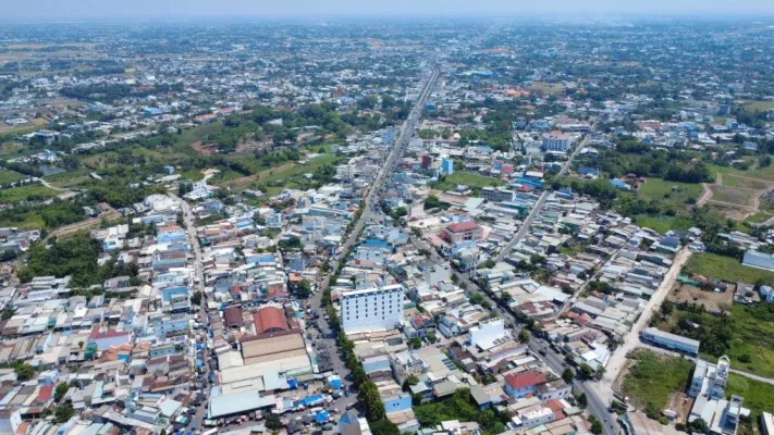 Toàn cảnh thực tế khu vực Đức Hòa Hậu Nghĩa nơi quy hoạch trung tâm hành chính mới