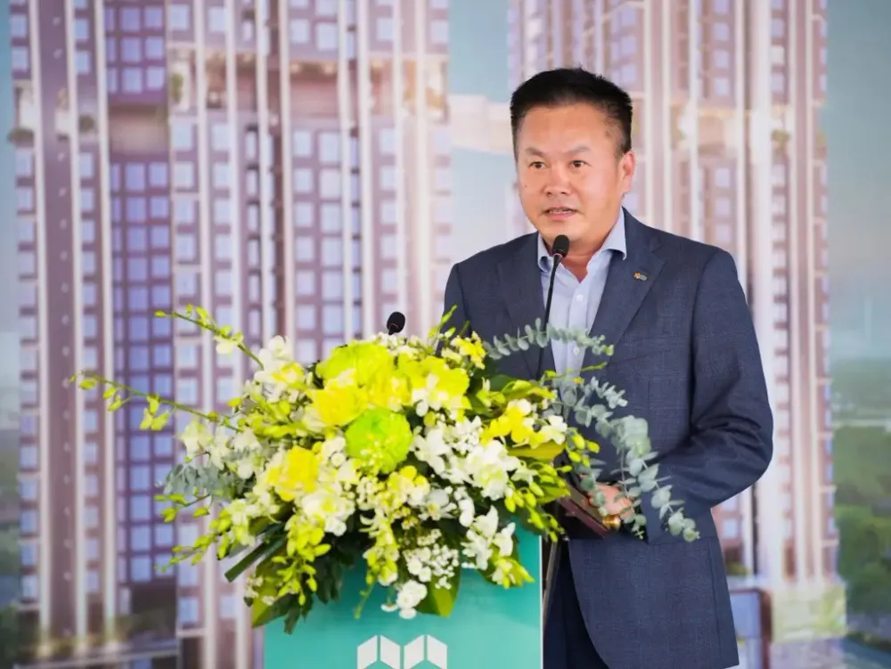 Ông Hà Trọng Khiêm, Phó TGĐ Ngân hàng TMCP Quân đội (MB Bank) phát biểu tại sự kiện