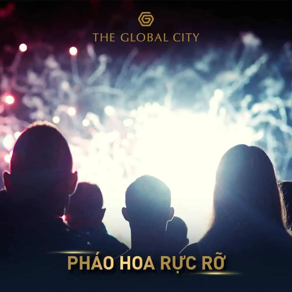 Pháo hoa rực rỡ tại sự kiện The Fountain Festival.