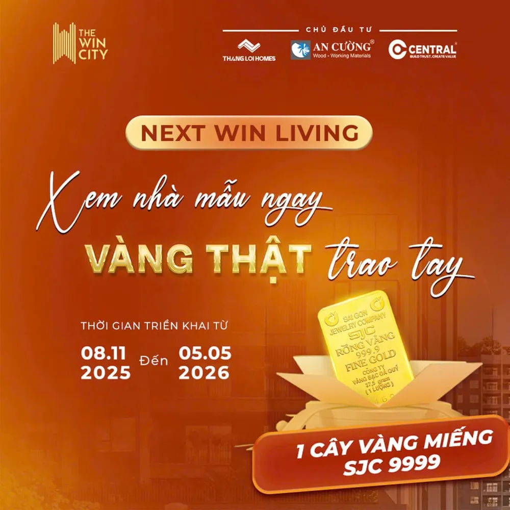 Sự kiện Xem Nhà Mẫu Ngay Vàng Thật Trao Tay tại dự án The Win City