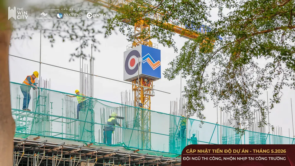 Kết cấu bê tông cốt thép tại các tầng cao phân khu VIC 2 dự án The Win City