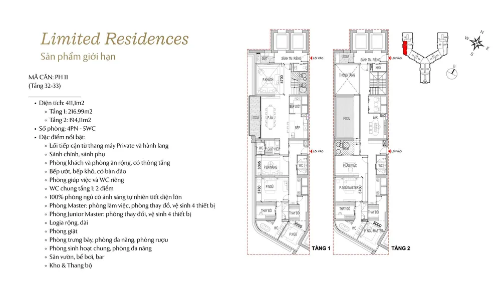 thiết kế căn hộ the magnolia private residences long biên