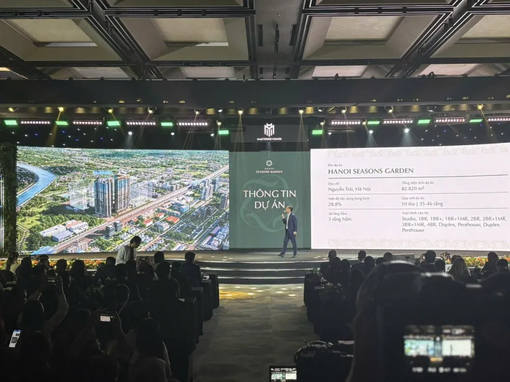 Công bố thông tin dự án tại lễ kickoff dự án LUMIÈRE Hanoi Seasons Garden