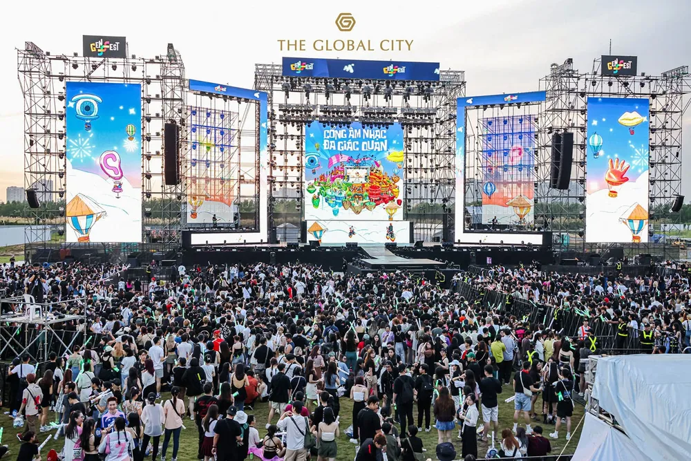 Tiến độ xây dựng dự án The Global City tháng 10 năm 2023.