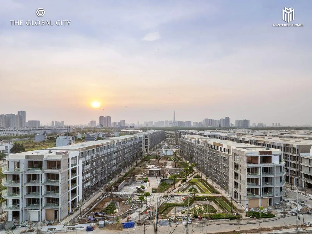 Tiến độ xây dựng dự án The Global City tháng 12 năm 2023.