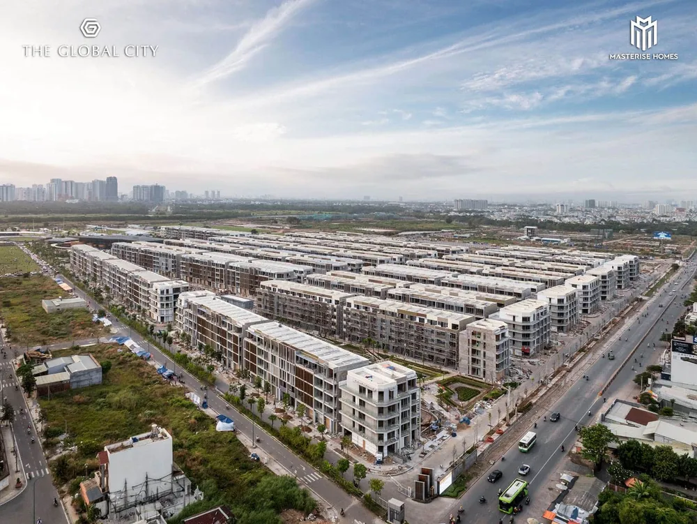 Tiến độ xây dựng dự án The Global City tháng 12 năm 2023.