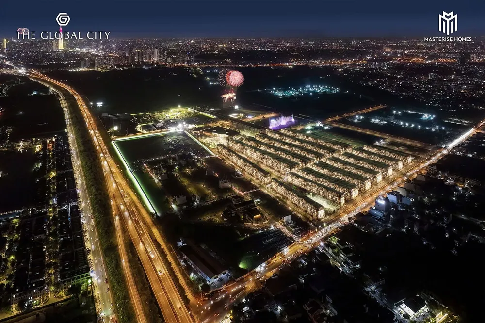 Tiến độ xây dựng dự án The Global City tháng 12 năm 2023.