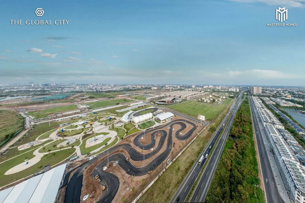 Tiến độ xây dựng dự án The Global City tháng 12 năm 2023.