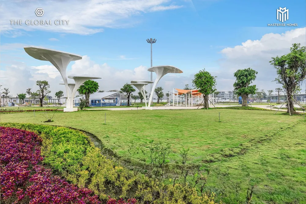 Tiến độ xây dựng dự án The Global City tháng 12 năm 2023.