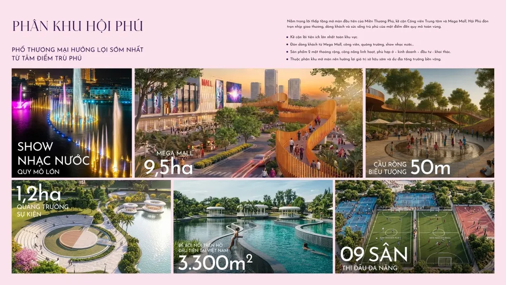 tiện ích trọn vẹn tại phân khu Hội Phú