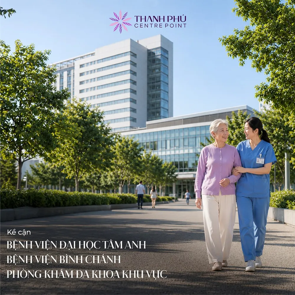 Tiện ích chăm sóc sức khỏe kề cận Thanh Phú Centre Point đảm bảo y tế cho gia đình