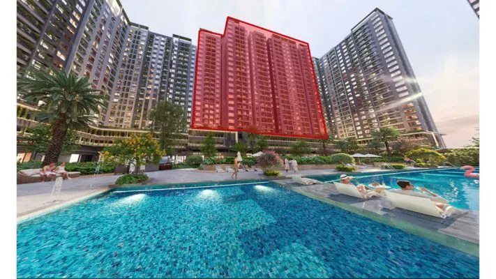 Phối cảnh tổng thể tòa tháp C1.2 tại dự án The Win City