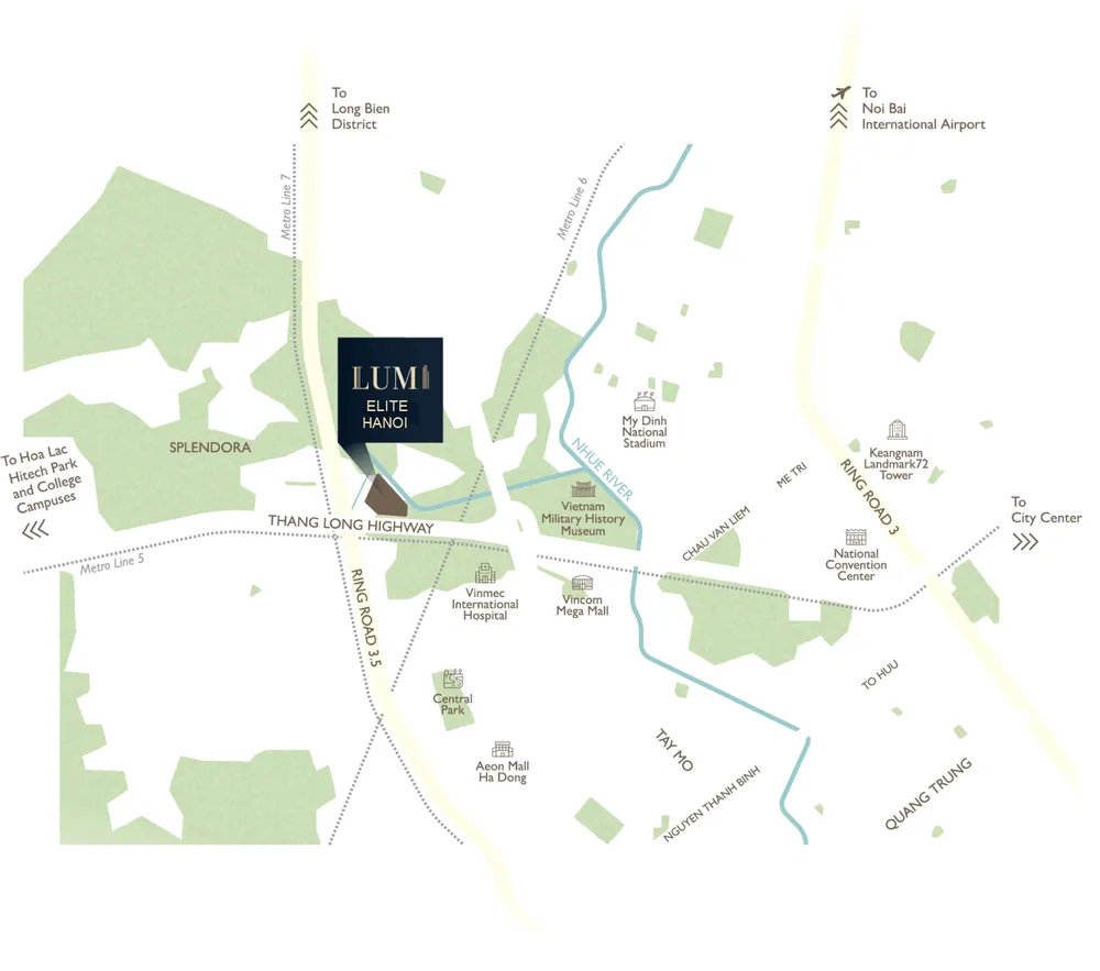 vị trí dự án lumie elite hà nội