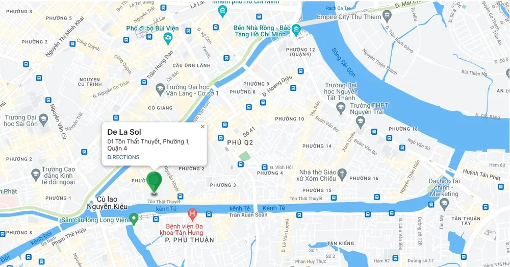 bảng đồ vị trí de la sol